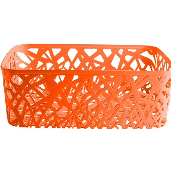 Home goods. Rectangular basket (BPA FREE Polypropyle) Orange